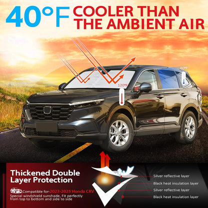 KAYZT Windshield Sun Shade for 2019-2025 2026 Chevy Silverado 1500 /GMC Sierra 1500 2500HD 3500HD Foldable Sunshade Front Window Custom Fit Car Accessories - Colors B