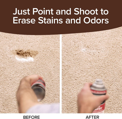 Bull Shot Carpet Spot & Stain Remover, AS SEEN ON TV, Made In USA, Just Point & Spray, Stain-Lifting Foam-Action, Coffee, Soda, Wine, Grease, New & Old Stains & More