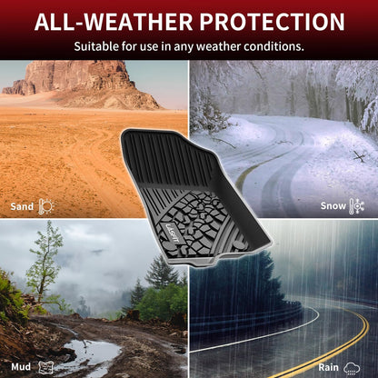 LASFIT Floor Mats for Jeep Grand Cherokee WL 2022-2025 2026 5-Seat (Include 4xe, NOT for L), All Weather TPE Custom Fit Car Mats Floor Liners Cargo Liner Cargo Mat Trunk Mat Black