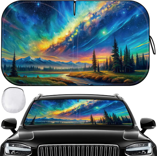 Windshield Sun Shade - Windshield Sun Shade Foldable Offers Ultimate Protection for Car Interior UV Protection Car