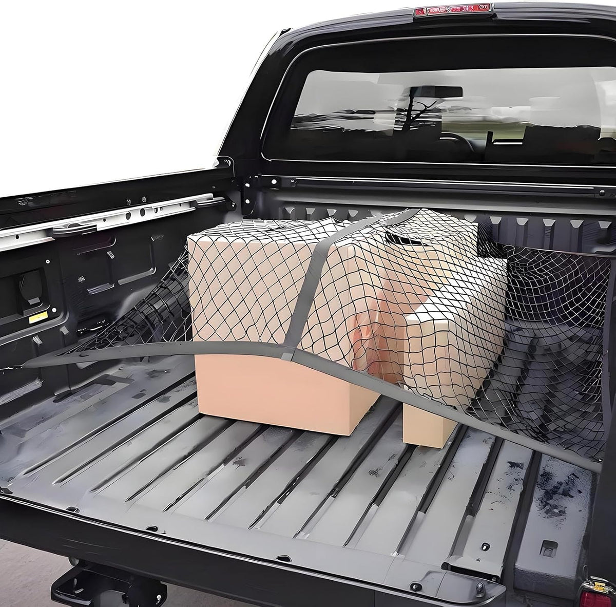 BAILALIBO Cargo Net Stretchable, Adjustable Elastic Trunk Mesh Nets with Metal Hook Universal for SUV, Jeep, Trucks, Car Exterior Accessories for Secure Storage (35.4x15.8 inch)