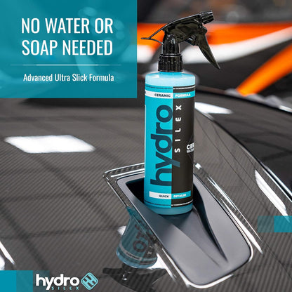 Ceramic Waterless Wash (16oz) Waterless Car Wash Spray For Car Detailing No Hose or Soap Needed Ultra Slick Lubricating Formula No Rinse, Spray Ceramic Coating.
