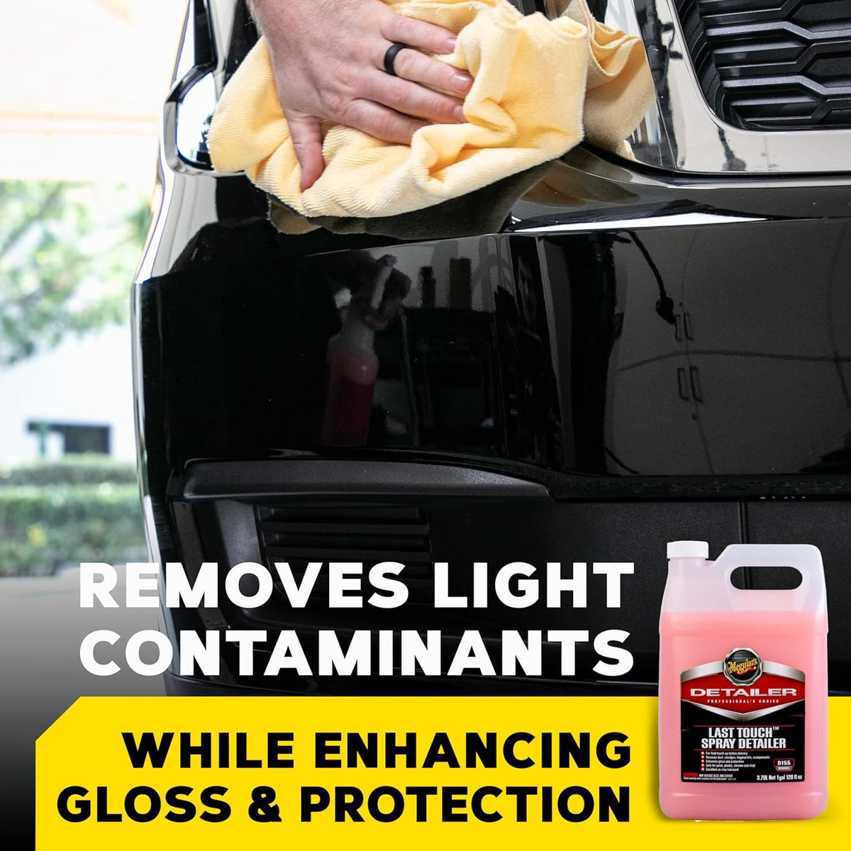 Meguiar's D15501 Last Touch Spray Detailer, Great for Use as Clay Lubricant, creates a Showroom Shine, Removes Dust, Smudges, Fingerprints and More, Versatile Use and Enhances Protection, 1 Gallon