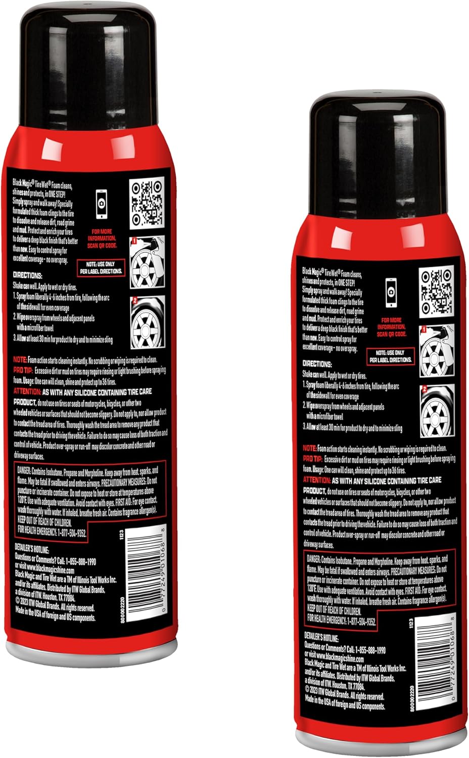Black Magic 120228 Intense Foam Wheel & Tire Cleaner, High-Foaming Formula for Deep Cleaning, Removes Dirt, Grime & Brake Dust – Safe on All Wheels, 22 Fl Oz