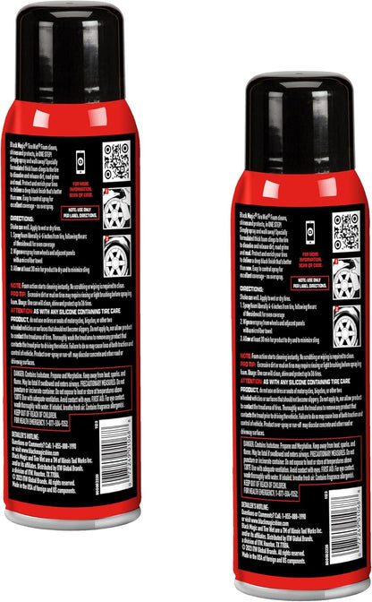 Black Magic 120228 Intense Foam Wheel & Tire Cleaner, High-Foaming Formula for Deep Cleaning, Removes Dirt, Grime & Brake Dust – Safe on All Wheels, 22 Fl Oz
