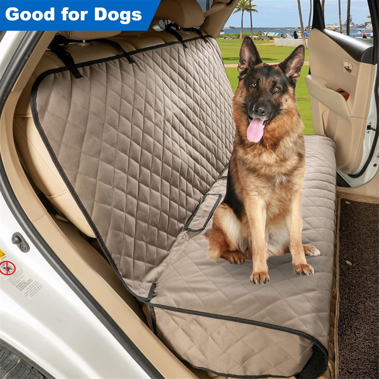 VIEWPETS Bench Car Seat Cover Protector - Waterproof, Heavy-Duty and Nonslip Pet Car Seat Cover for Dogs with Universal Size Fits for Vehicles, Trucks & SUVs