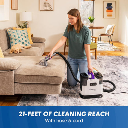 Vacmaster SCB301 400 Series Portable Carpet & Upholstery Spot Cleaner Machine, 15Kpa Power Suction with Versatile Tools for Pets, Area Rugs and Couches