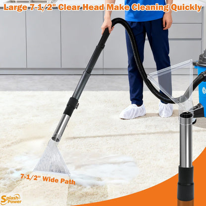 Shop Vac Extractor Attachment Kit for Wet/Dry Vacuum, Universal Hose Adapter for Carpet Upholstery Cleaning & Auto Detailing