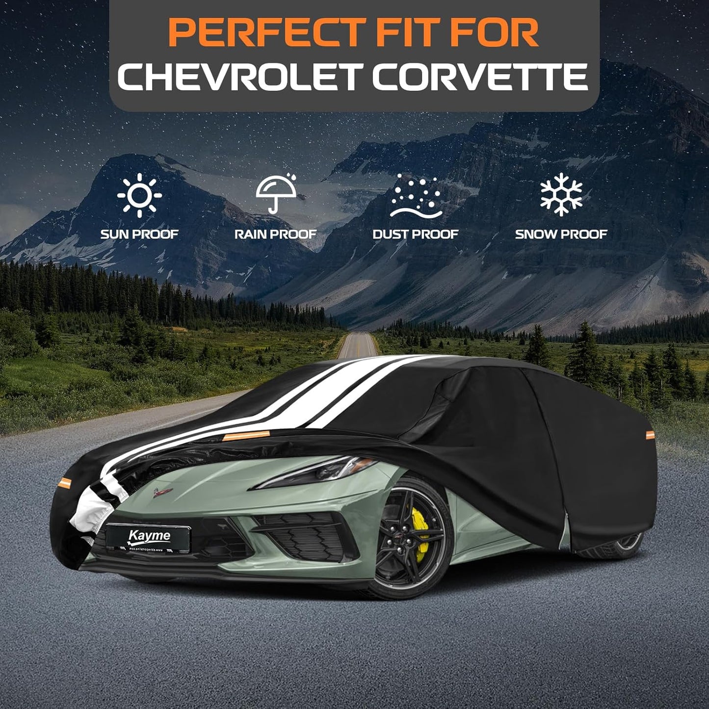 Kayme Heavy Duty Car Cover Custom Fit for BMW 3 Series 320i 325i 328i 330i 335i (1982-2026), Outdoor Full Exterior Cover with Tape and Towel, Rain Snow Sun UV Protection. - Colors A