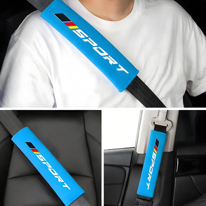 Mandark Car Seat Belt Pad, Vehicle Seatbelt Shoulder Strap Cover for More Comfortable Driving, Auto Interior Safety Belt Protection Cushion Accessories, Universal for SUV, Truck, RV (Black)