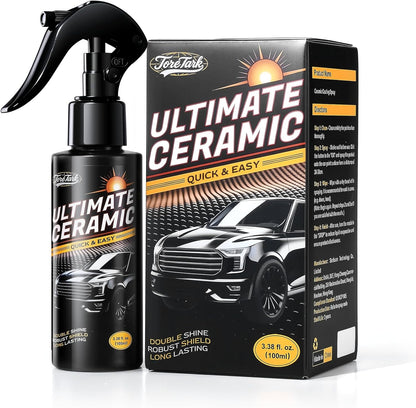 Real Ceramic Coating for Cars Polish (16 Fl Oz), Unmatched Shine Car Wax Coating Spray, No Pungent Smell, Quick Detailer Spray Wax, Lasts 50+ Washes Car Paint Sealant, Truck Accessories