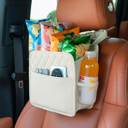 FrgKbTm Car Seat Back Hanging Bag Car Document Holder Multi-Pocket Bottle Bag Storage Box Organizer Travel Tidy Pouch Pocket Kids