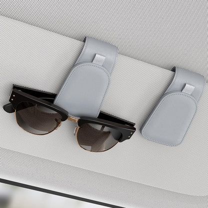 Sotfamily Sunglass Holder for Car Visor, Suede Cloth Magnetic Sunglass Organizer for Car Accessories, 2 Packs, Black