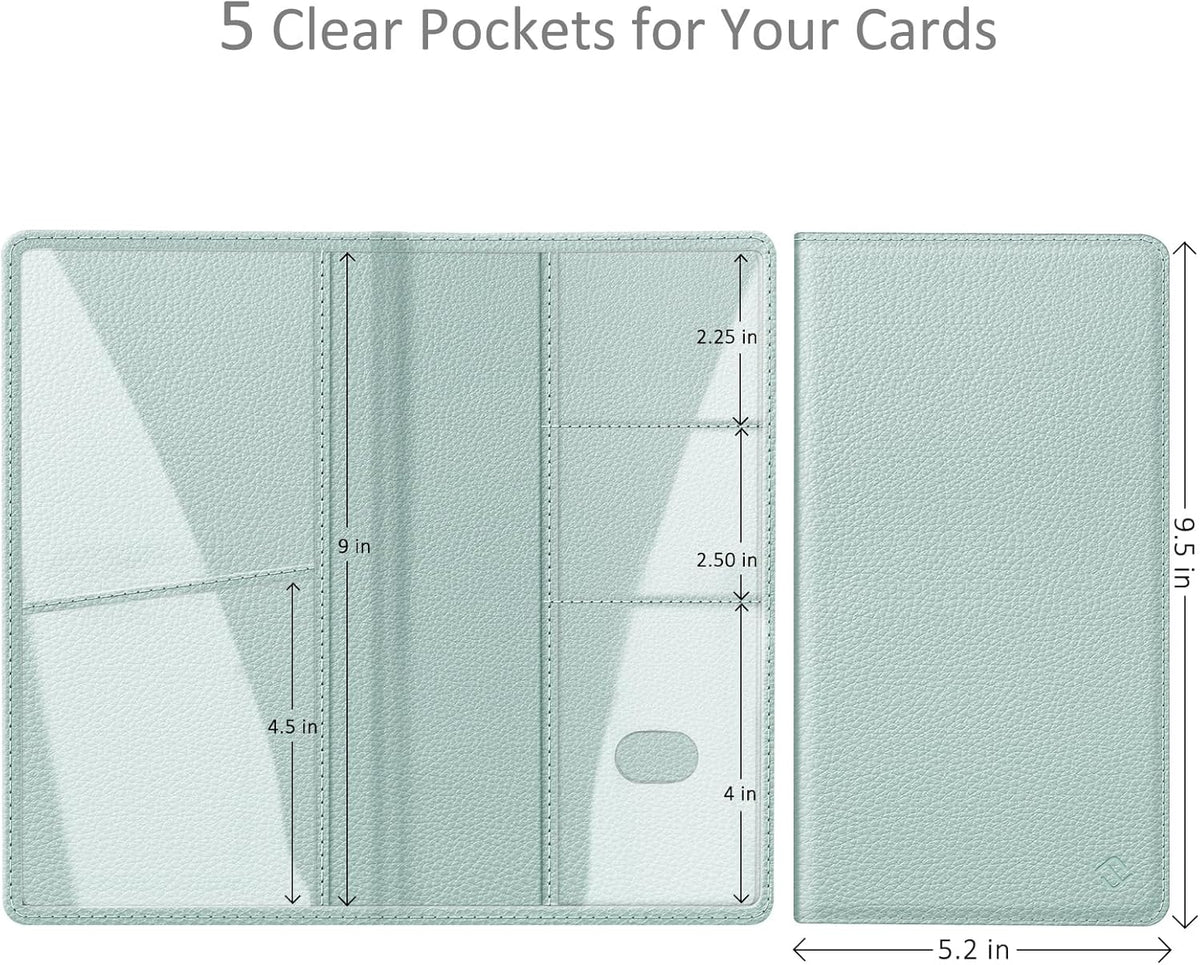 FINPAC Car Registration and Insurance Card Holder, Vehicle Glove Box Card Organizer Wallet Automobile Accessories for License