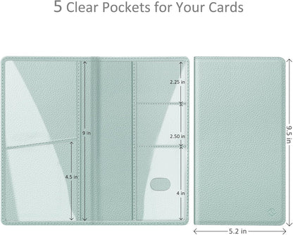 FINPAC Car Registration and Insurance Card Holder, Vehicle Glove Box Card Organizer Wallet Automobile Accessories for License