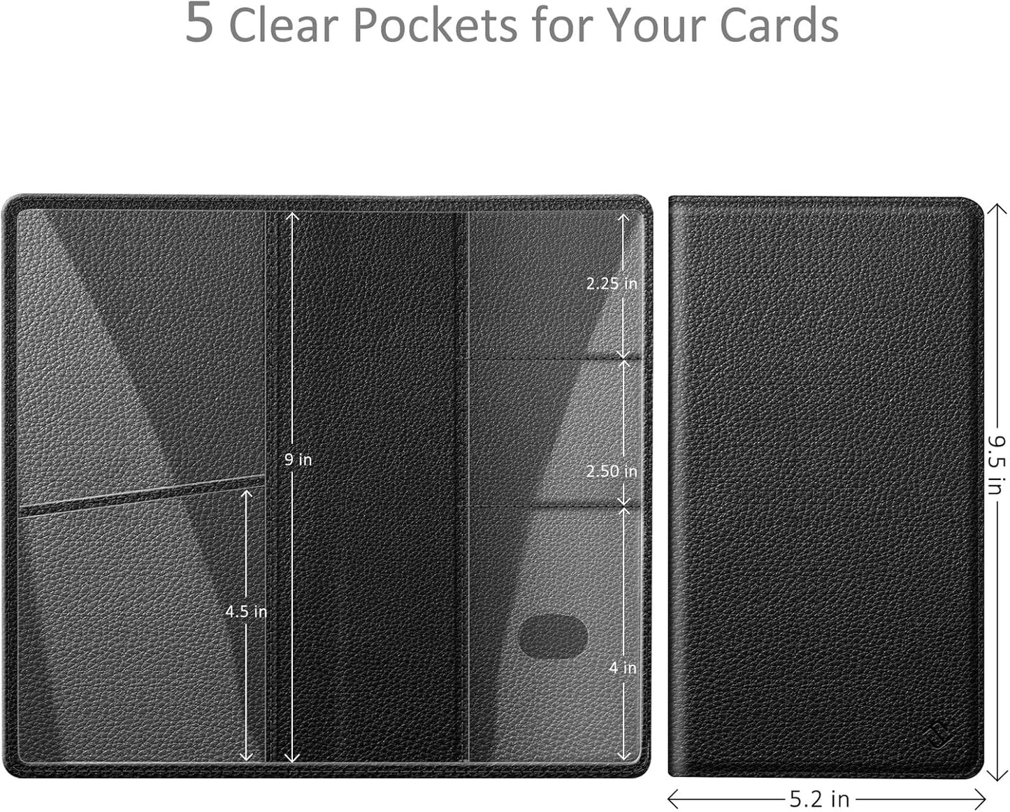 FINPAC Car Registration and Insurance Card Holder, Vehicle Glove Box Card Organizer Wallet Automobile Accessories for License