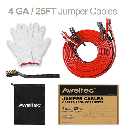 Jumper Cables for Car,8 Gauge 12 Feet Heavy Duty Booster Cable,Quick Connect Automotive Wires with Alligator Clamps,Carrying Bag for Cars Trucks