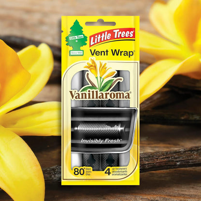 LITTLE TREES Car Air Freshener | Vent Wrap Provides Long Lasting Scent, Invisibly Fresh | New Car Scent, 16 Air Fresheners