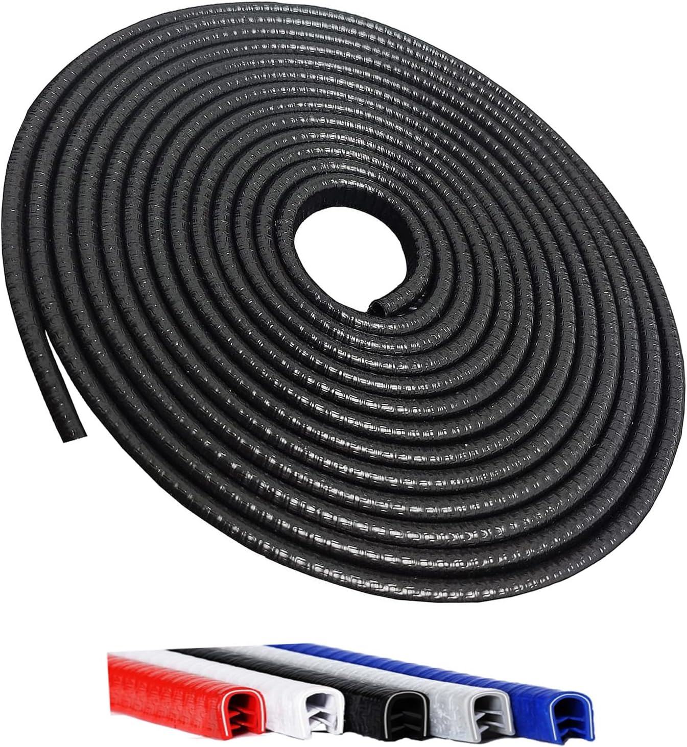 Winfort 33FT(10M) Universal Car Door Edge Protector Guards, No-Glue Required Rubber Seal U Shape Automotive Door Entry Guard, Suitable for Most Cars, SUVs and Trucks (Red)
