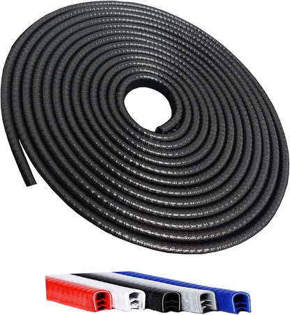 Winfort 33FT(10M) Universal Car Door Edge Protector Guards, No-Glue Required Rubber Seal U Shape Automotive Door Entry Guard, Suitable for Most Cars, SUVs and Trucks (Red)