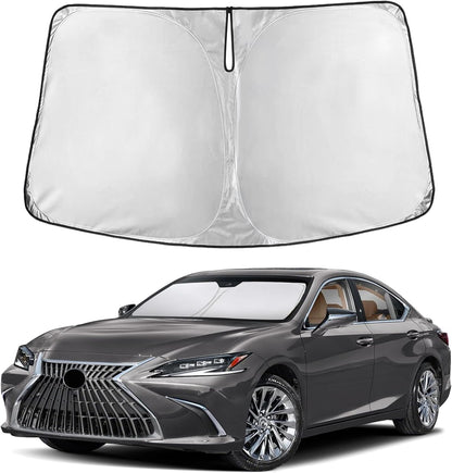 EcoNour Car Windshield Sun Shade | 2025 Upgraded Innovative No-Light-Pass Technology for Maximum Coverage | Foldable Sun Shade Keeps Your Vehicle Cool | Must-Have Car Accessories | Small (59" x 29") - Colors K