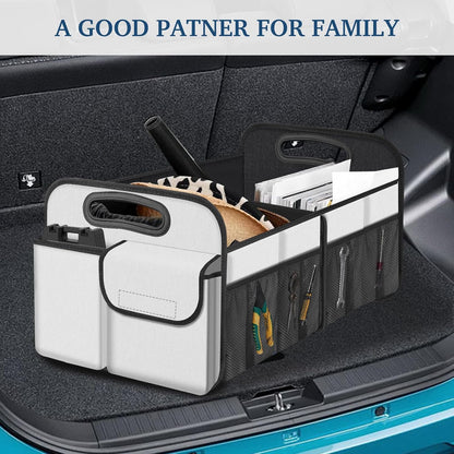 Femuar Car Trunk Organizer with Large Capacity Waterproof Car Accessories for Women & Men, Collapsible Trunk Organizer for Suv/Jeep/Sedan,Tools (Black, Standard)