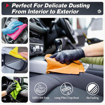 FIXSMITH Shop Towels, Pack of 200, Grey Microfiber Cleaning Cloth Bulk, Microfiber Towels for Cars, All-Purpose Absorbent Cleaning Rags, Dust Cloth for Automotive, Mechanic, Garage, 11.5 x 11.5 inch