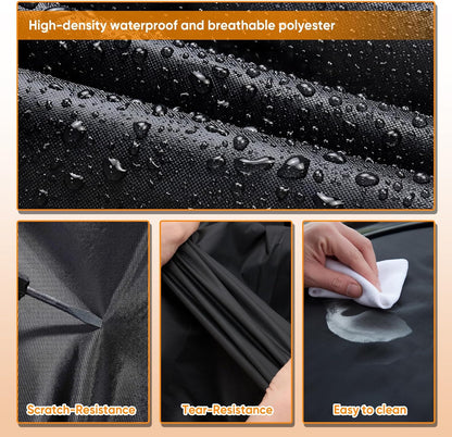 NEVERLAND Sedan Car Cover Waterproof Heavy Duty All Weather Protection Snow Anti-UV Windproof Outdoor Full Car Cover Fit for Automobiles BMW/Mercedes-Benz/Honda（for Car Size:183''L x 70''W x 59''H）