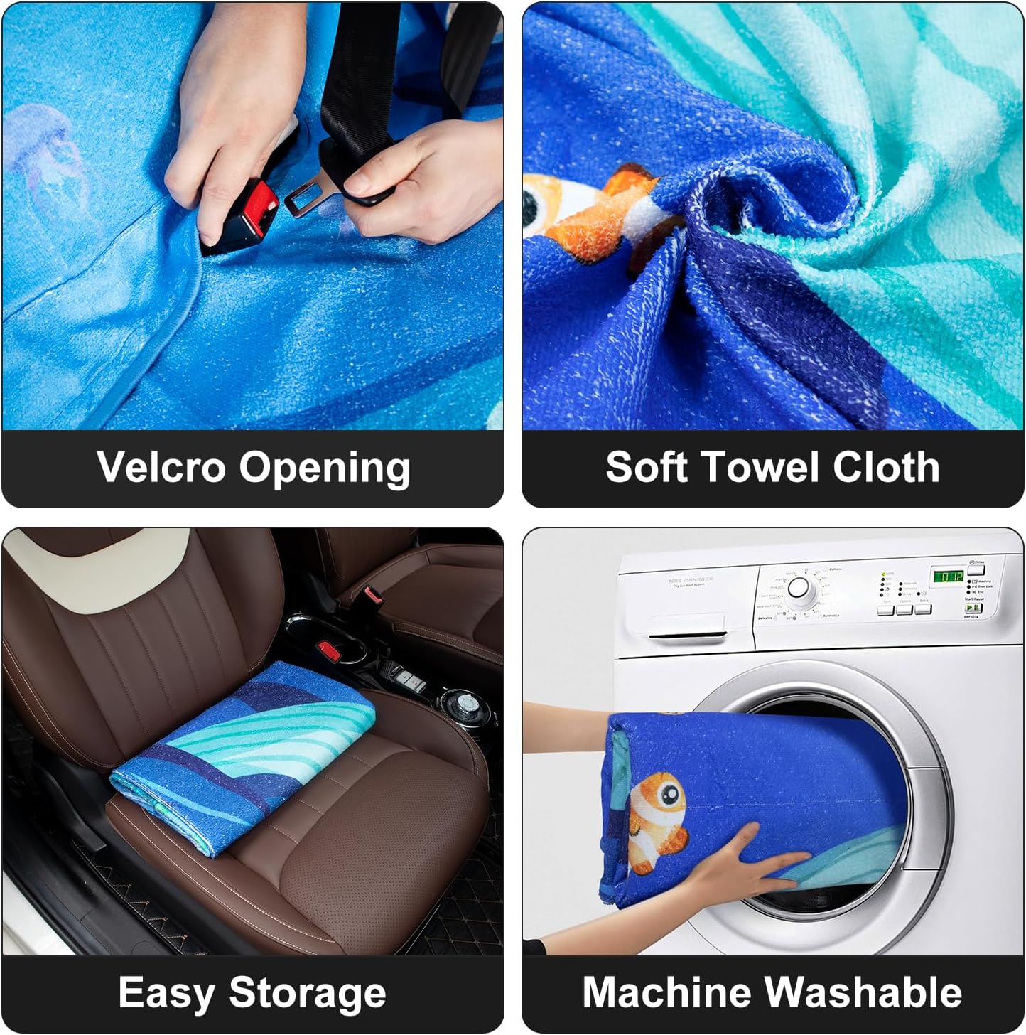 Waterproof Sweating Car Seat Cover for Post Gym Workout, Running, Swimming, Beach and Hiking, Universal Fit Non-Slip Towel Bucket Seat Protector for Cars SUV Trucks, Machine Washable (Grey)