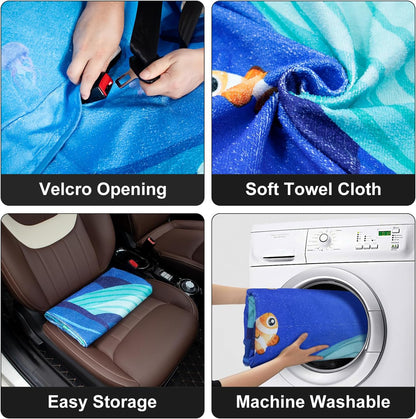 Waterproof Sweating Car Seat Cover for Post Gym Workout, Running, Swimming, Beach and Hiking, Universal Fit Non-Slip Towel Bucket Seat Protector for Cars SUV Trucks, Machine Washable (Grey)