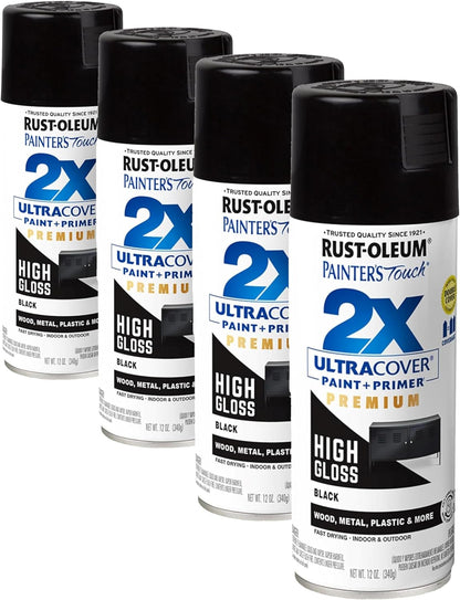 Rust-Oleum 334029 Painter's Touch 2X Ultra Cover Spray Paint, 12 oz, Gloss Clear - Colors B
