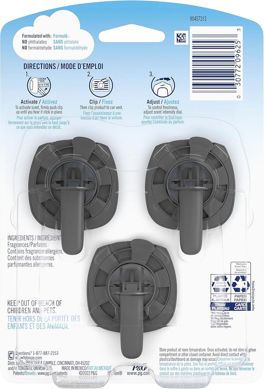 Febreze Car Vent Clip Air Freshener, Gain Island Fresh, 3 Count
