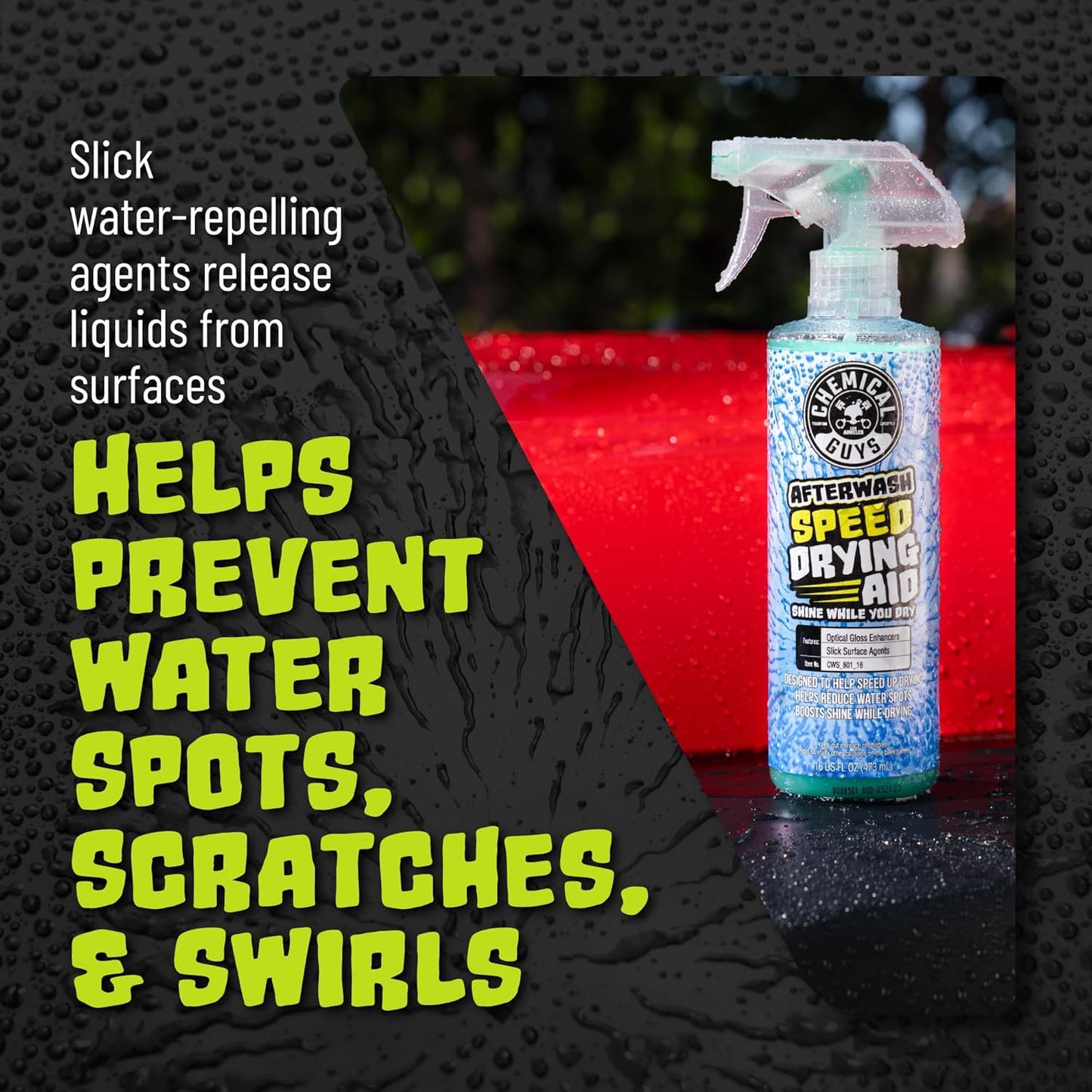 Chemical Guys CWS_801 After Wash Sprayable Gloss Boosting Car Wash Drying Aid (Helps Reduce Water Spots), 128 fl oz (1 Gallon)