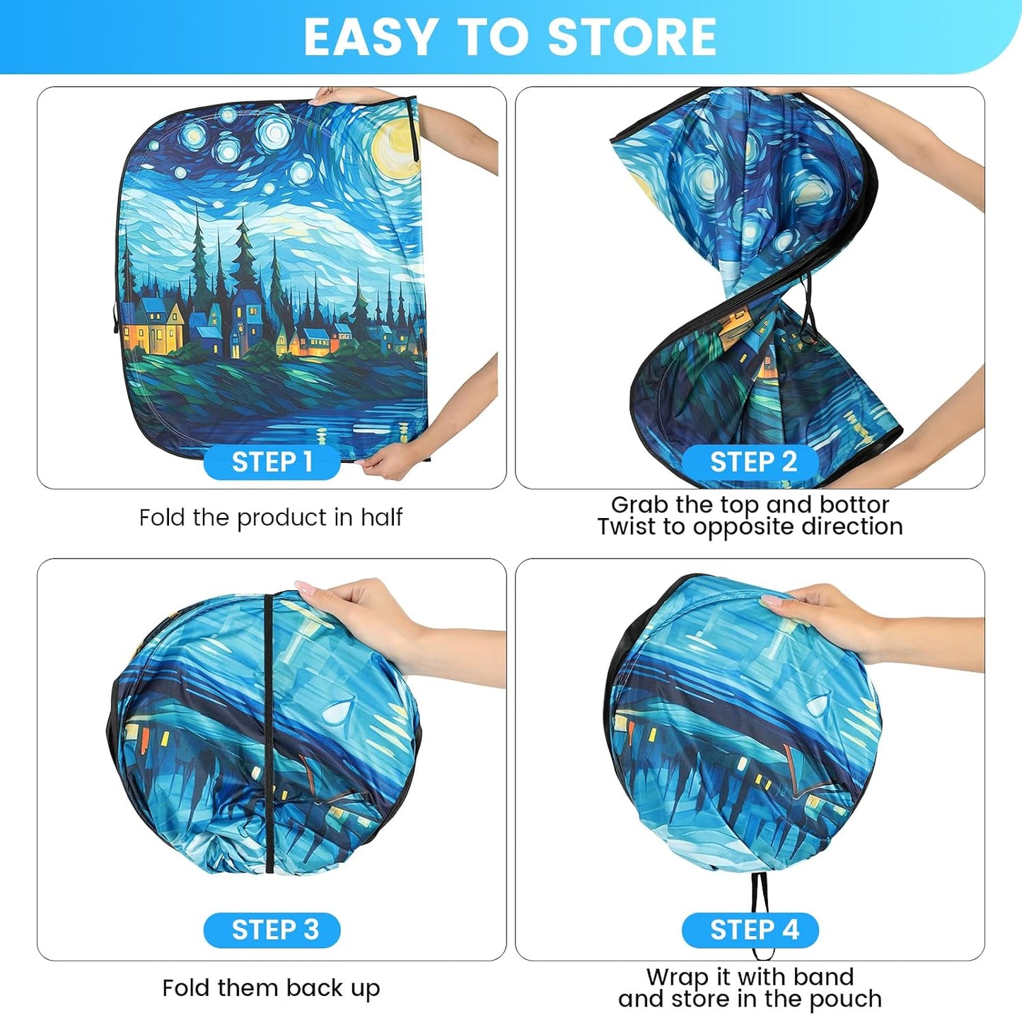 Windshield Sun Shade - Windshield Sun Shade Foldable Offers Ultimate Protection for Car Interior UV Protection Car