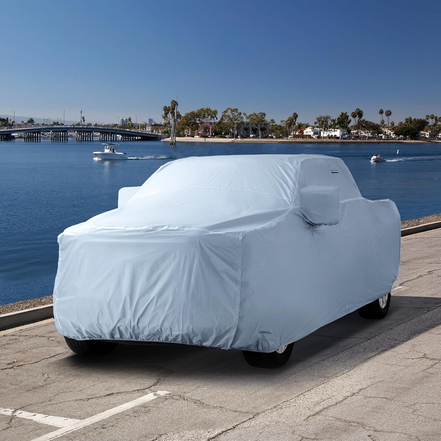 iCarCover 15-Layer Car Cover Waterproof All Weather | Premium Quality Car Covers for Automobiles, UV Protection, El Camino, Impala, Bel Air, Monte Carlo, Galaxie, Charger, Size C21 (See Size Chart) - Colors B