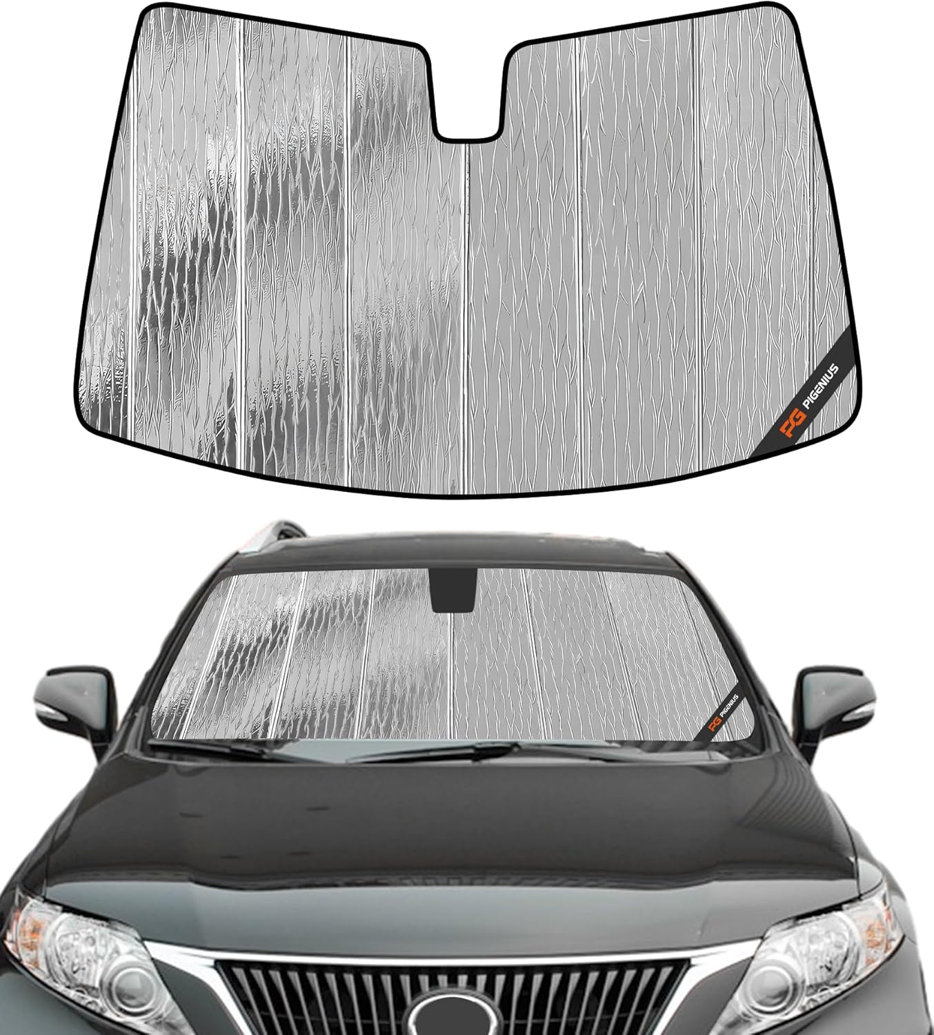 Pigenius Windshield Sun Shade for Lexus RX350/RX450h 2010-2015 Front Window Sunshade - AstraGuard
