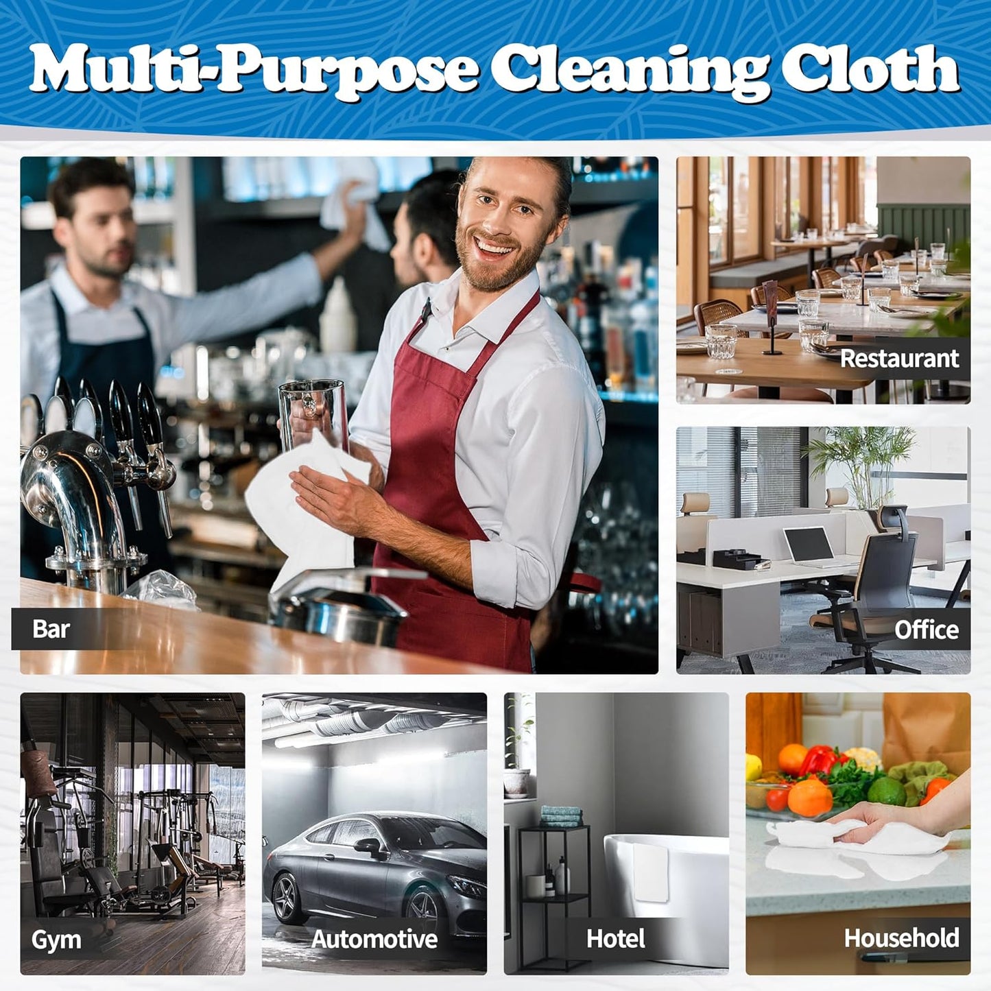 FIXSMITH Shop Towels, Pack of 200, Grey Microfiber Cleaning Cloth Bulk, Microfiber Towels for Cars, All-Purpose Absorbent Cleaning Rags, Dust Cloth for Automotive, Mechanic, Garage, 11.5 x 11.5 inch