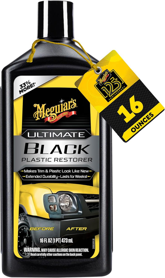 Meguiar's Ultimate Black Plastic Restorer, 16OZ BT, 6/CV