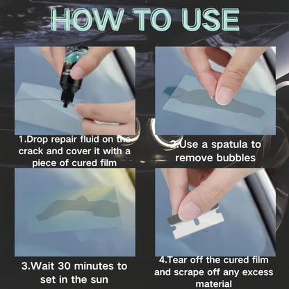 Windshield Crack Repair Kit, 2025 New Premium Windshield Repair Kit, Quick Glass Repair Liquid, for Windshields, Windows, Mirrors and All Glass Crack Types（2pcs）