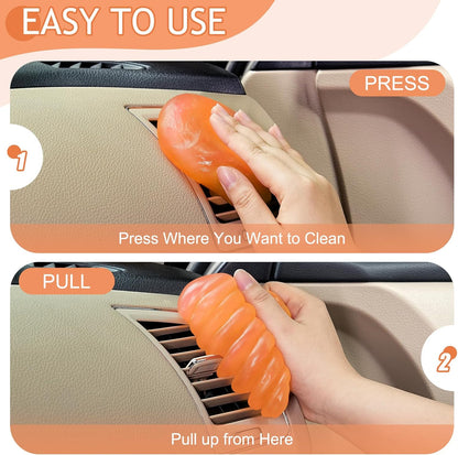 TeSabMi Car Cleaning Gel Car Cleaning Putty Car Putty Car Interior Cleaner Car Slime Car Detailing Kit Car Accessories Gifts for Dad Men Him Women Stocking Stuffers Pink