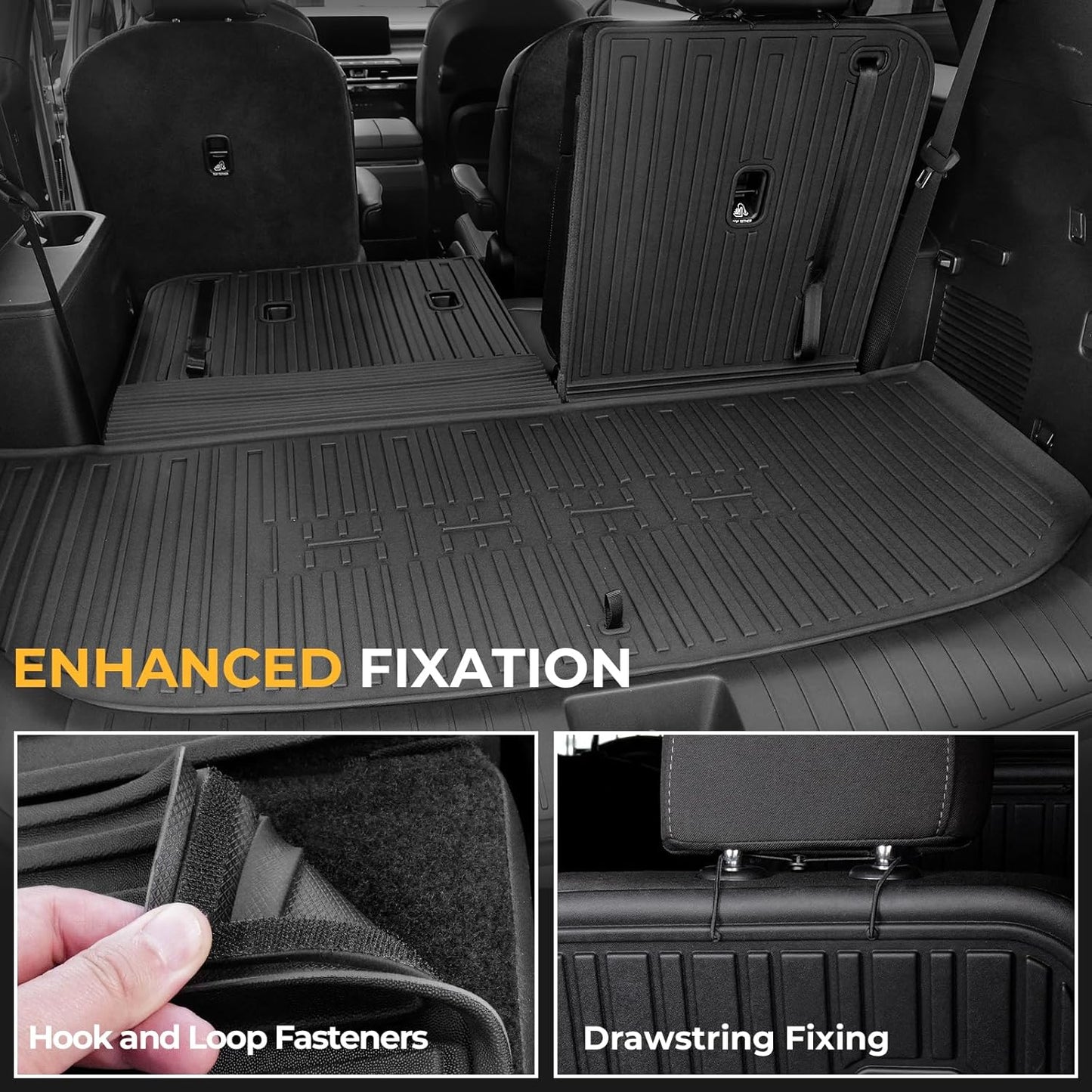 Floor Mats for Kia K5 2021-2026/Hyundai Sonata Gas 2020-2026, All Weather Floor Mats Trunk Cargo Liner Accessories, Full Coverage Set (Fit FWD Models)