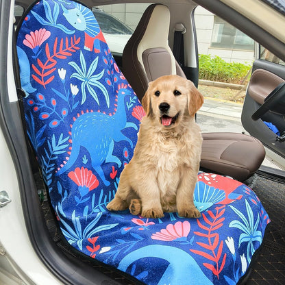 Waterproof Sweating Car Seat Cover for Post Gym Workout, Running, Swimming, Beach and Hiking, Universal Fit Non-Slip Towel Bucket Seat Protector for Cars SUV Trucks, Machine Washable (Grey)