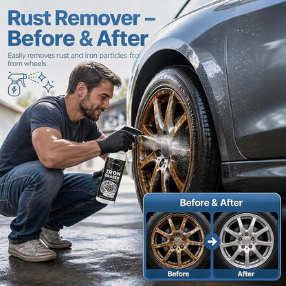 Iron Eraser Rust Remover Spray, Car Rust Remover Cleaner Spray, General rust remover Cleaner spray (120ML-3PCS)
