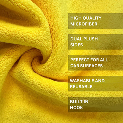 The Pro Stuff® Car Detailing Microfiber Towels - 600 GSM Thick Plush Auto Towels | Super Soft Dual-Sided for Cleaning, Washing, Buffing | Tagless, Scratch-Free, Lint Free Cloth (16"x16") (3)