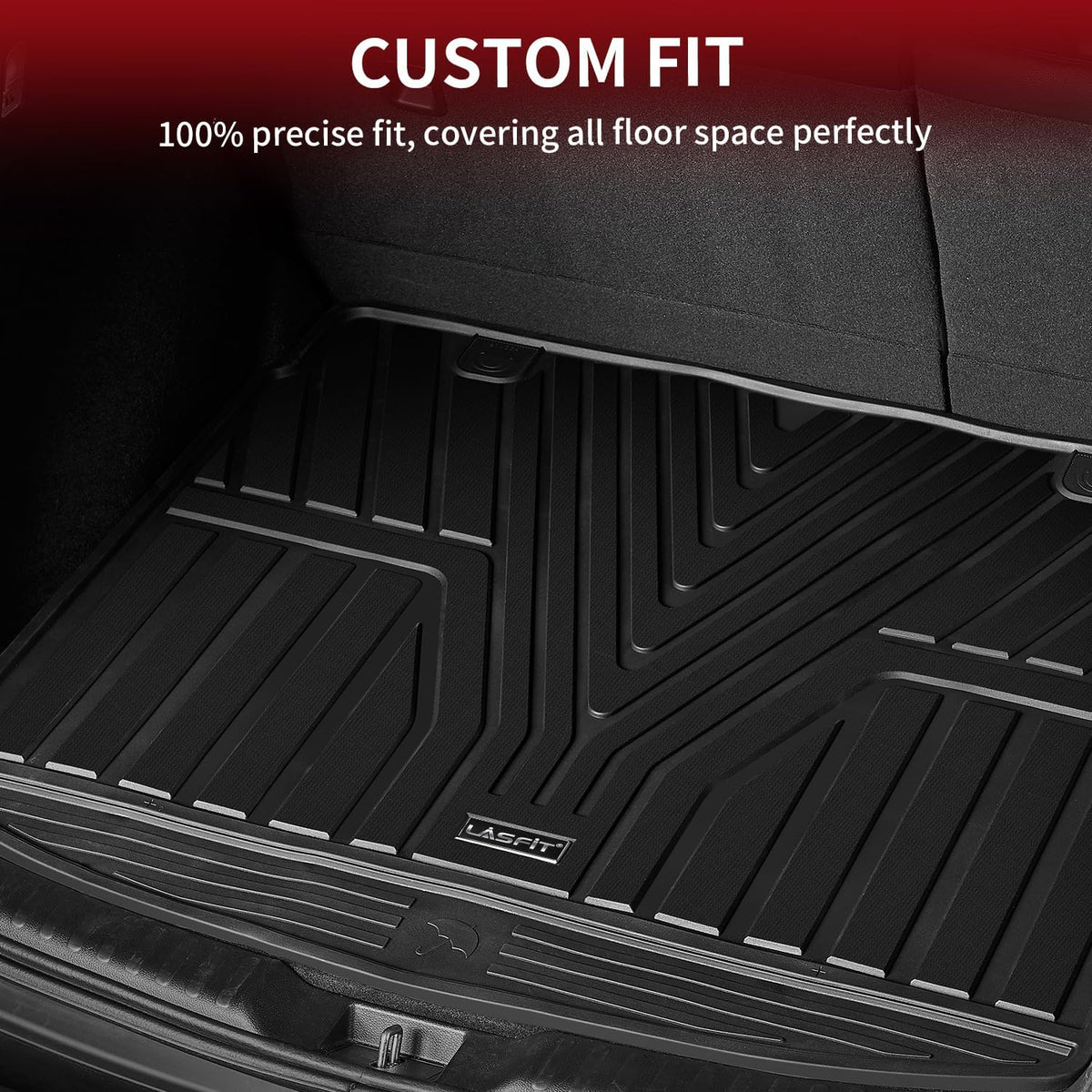 LASFIT Cargo Liner for Honda CR-V 2026 2025 2024 2023 (Gasoline & Hybrid & e:FCEV) All Weather TPE Car Trunk Mat (Upper Position), Cargo Only Black