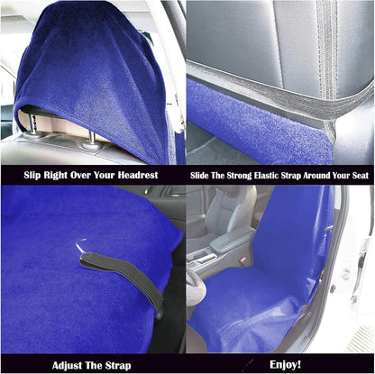 Car Seat Cover Protector Front Seats,for Gym Workout,Running,Swimming,Beach and Hiking,Waterproof Sweat Towel Bucket Seat Covers for Cars SUV Trucks (Black, 1Pcs)
