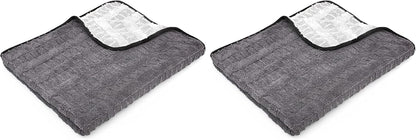 The Rag Company Gauntlet Car Drying Towel, Ultra-Absorbent 70/30 Blend Korean Microfiber, Dries Vehicles Faster Without Scratching, 900 GSM, 30x36 Inches, Ice Grey/Grey, 1-Pack