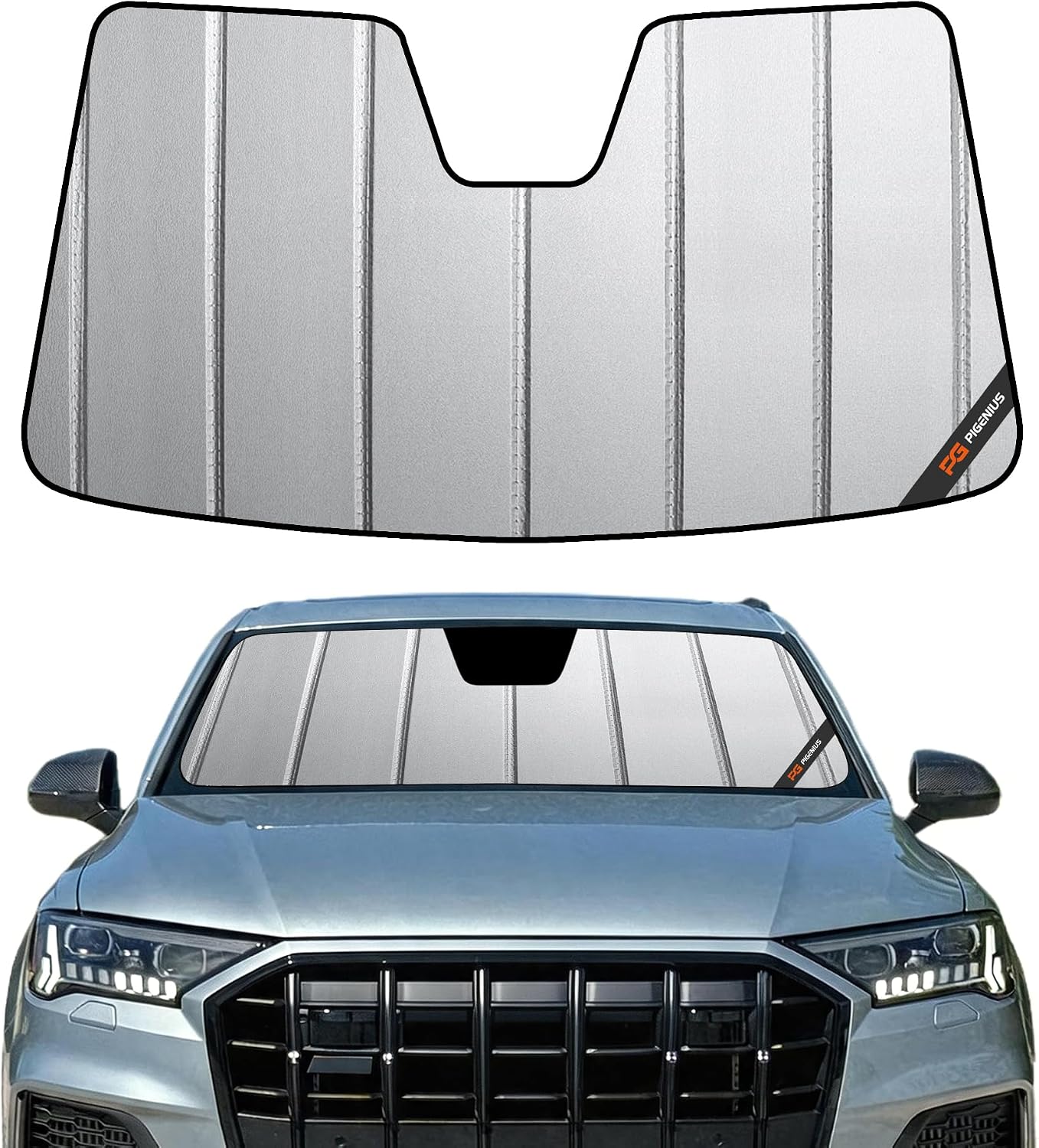 Pigenius Windshield Sunshade for Audi Q5/SQ5 2018-2025, Q5 Sportback/SQ5 Sportback 2021-2025, Q5 PHEV 2020-2025 - AstraGuard