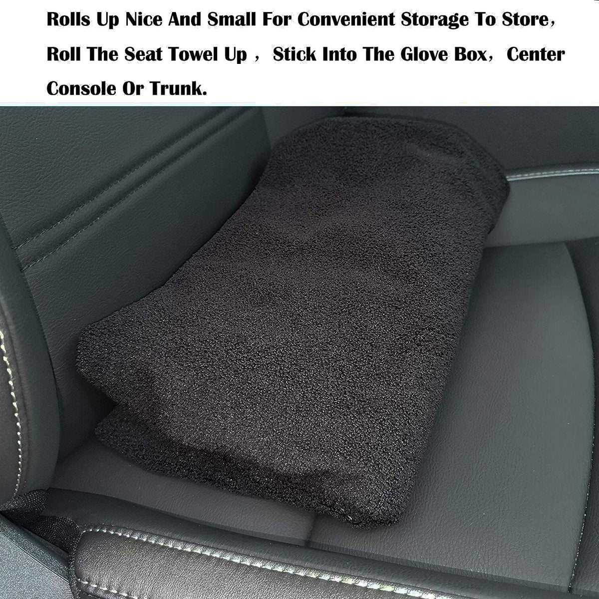 Car Seat Cover Protector Front Seats,for Gym Workout,Running,Swimming,Beach and Hiking,Waterproof Sweat Towel Bucket Seat Covers for Cars SUV Trucks (Black, 1Pcs)