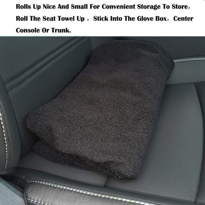 Car Seat Cover Protector Front Seats,for Gym Workout,Running,Swimming,Beach and Hiking,Waterproof Sweat Towel Bucket Seat Covers for Cars SUV Trucks (Black, 1Pcs)